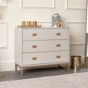 Large 3 Drawer Chest of Drawers - Elle Stone Range