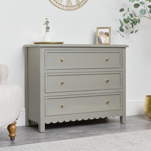 Scallop Chest of Drawers - Staunton Taupe Range