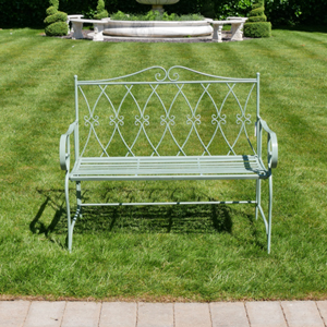 Vintage Green Garden Bench