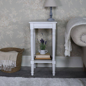 Antique White Square Side Table - Mia Range