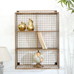 Large Rectangle Copper Wire Shelving Unit 