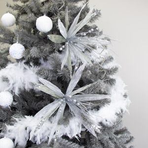 Silver Flower Tree Decoration