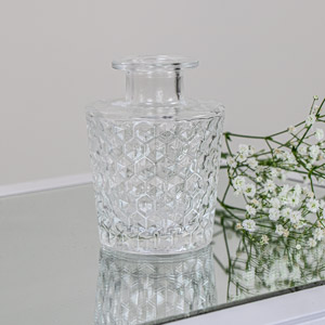 Decorative Cut Glass Bottle Vase 