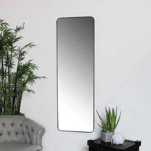 Tall Black Wall / Floor / Leaner Mirror 47cm x 142cm