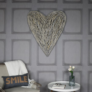 Extra Large Wicker Wall Mountable Heart