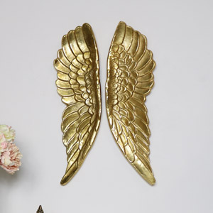 Pair of Large Gold Angel Wings