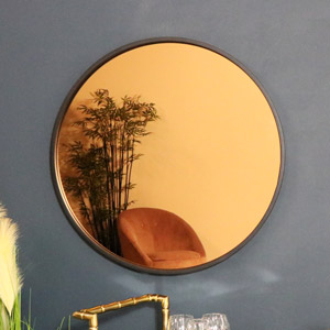 Round Smoked Copper Wall Mirror 80cm x 80cm