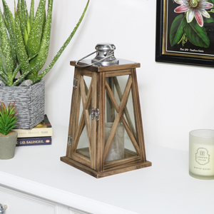 Rustic Wooden Lantern - Small 