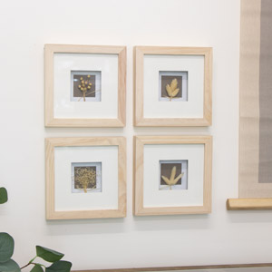 Set of 4 Framed Dried Flower Pictures 