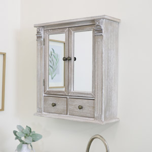 Wooden Mirrored Bathroom Cabinet