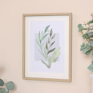 Botanical Green Leaf Wall Print