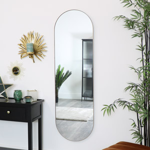 Gold Oval Wall Mirror 140cm x 40cm