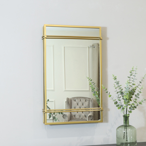 Gold Framed Wall Mirror 51cm x 81cm