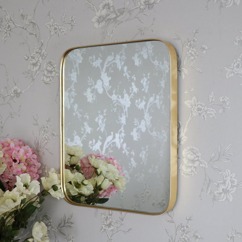 Gold Framed Vintage Wall Mounted Mirror