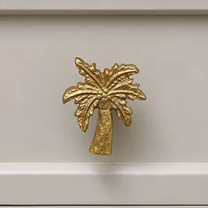 Antique Gold Palm Tree Drawer Knob