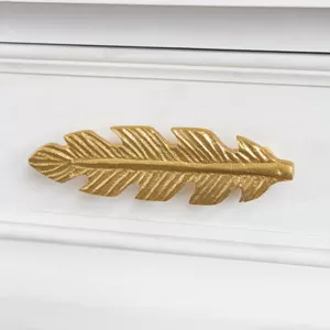 Gold Feather Drawer Knob 
