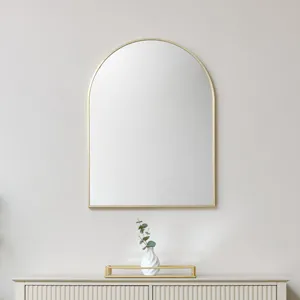 Gold Arched Wall Mirror 80cm x 60cm