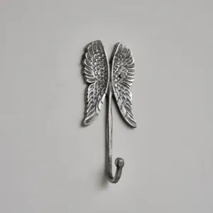 Antique Silver Angel Wings Wall Hook